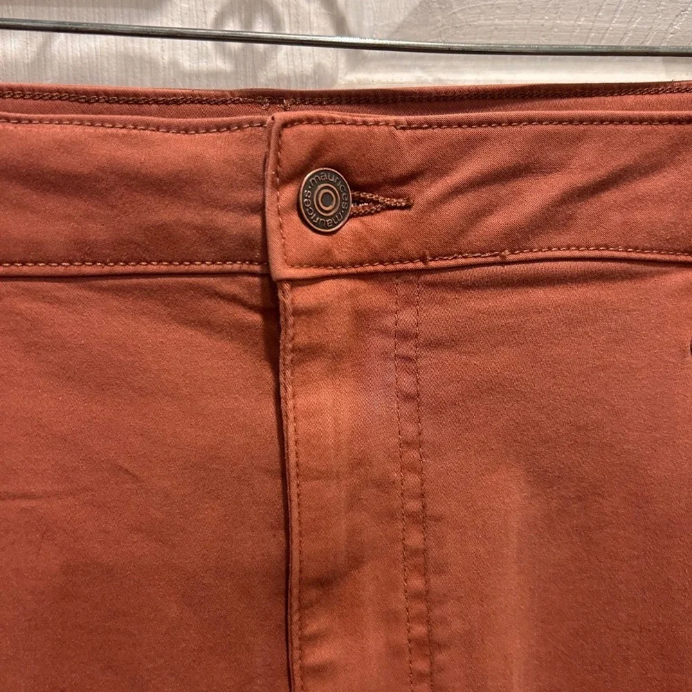 Maurices Womens 24W Regular High Rise Jegging Ultimate Stretch‎ Rust Orange New